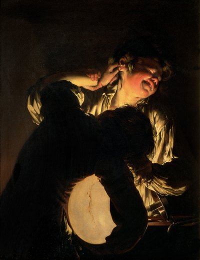Two Boys Fighting over a Bladder, c.1767-70 by Joseph Wright of Derby